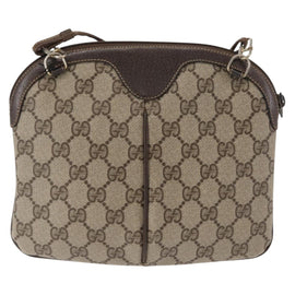 GUCCI GG Supreme Web Sherry Line Bag PVC Beige Gold Red 904 02 047 Auth BA6221 - 0