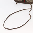 GUCCI GG Supreme Web Sherry Line Bag PVC Beige Gold Red 904 02 047 Auth BA6221-7