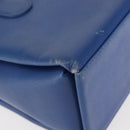 MCM Hand Bag Leather Blue Gold Auth BA6222-16