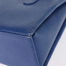 MCM Hand Bag Leather Blue Gold Auth BA6222-17