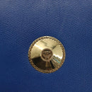 MCM Hand Bag Leather Blue Gold Auth BA6222-10