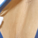 MCM Hand Bag Leather Blue Gold Auth BA6222-20