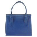 MCM Hand Bag Leather Blue Gold Auth BA6222-2