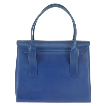 MCM Hand Bag Leather Blue Gold Auth BA6222 - 0