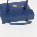 MCM Hand Bag Leather Blue Gold Auth BA6222-6