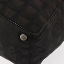 CHANEL New Travel Line Tote Bag Nylon Black Gold CC Auth BA6224-14