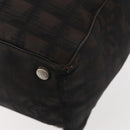 CHANEL New Travel Line Tote Bag Nylon Black Gold CC Auth BA6224-16