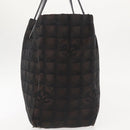 CHANEL New Travel Line Tote Bag Nylon Black Gold CC Auth BA6224-4