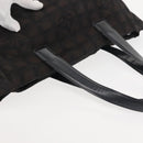 CHANEL New Travel Line Tote Bag Nylon Black Gold CC Auth BA6224-6