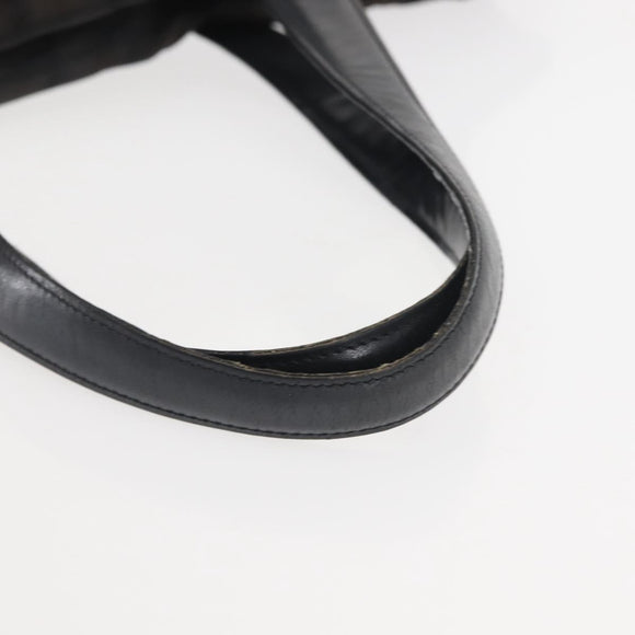 CHANEL New Travel Line Tote Bag Nylon Black Gold CC Auth BA6224