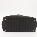 CHANEL New Travel Line Tote Bag Nylon Black Gold CC Auth BA6224-5