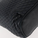 BALLY Chain Shoulder Bag Leather Navy Gold Auth BA6225-15