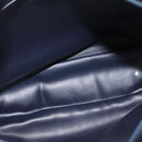 BALLY Chain Shoulder Bag Leather Navy Gold Auth BA6225-11