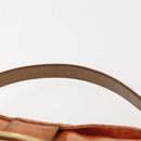 FENDI Zucchino Canvas Mamma Baguette Shoulder Bag Enamel Orange Gold Auth BA6226-8