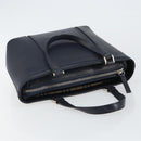 BURBERRY Hand Bag Leather Navy Silver Auth BA6227-6