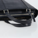 BURBERRY Hand Bag Leather Navy Silver Auth BA6227-7