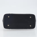 BURBERRY Hand Bag Leather Navy Silver Auth BA6227-5