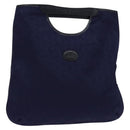 CELINE C Sulky Hand Bag Canvas Navy Auth BA6229-1