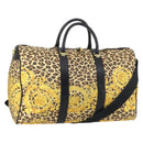 Gianni Versace Boston Bag PVC 2way Yellow Black gold Auth BA6230-1