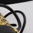 Gianni Versace Boston Bag PVC 2way Yellow Black gold Auth BA6230-15