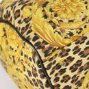 Gianni Versace Boston Bag PVC 2way Yellow Black gold Auth BA6230-16