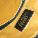 Gianni Versace Boston Bag PVC 2way Yellow Black gold Auth BA6230-19