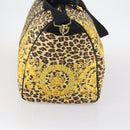 Gianni Versace Boston Bag PVC 2way Yellow Black gold Auth BA6230-4