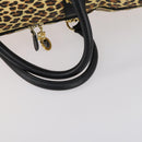 Gianni Versace Boston Bag PVC 2way Yellow Black gold Auth BA6230-8