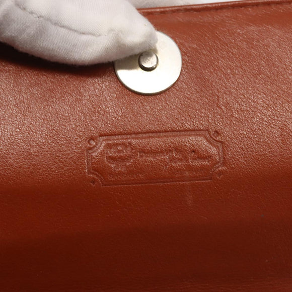 MCM Logogram Vicetos Chain Shoulder Bag PVC Leather Brown Gold Auth BA6231