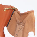 MCM Logogram Vicetos Chain Shoulder Bag PVC Leather Brown Gold Auth BA6231-11