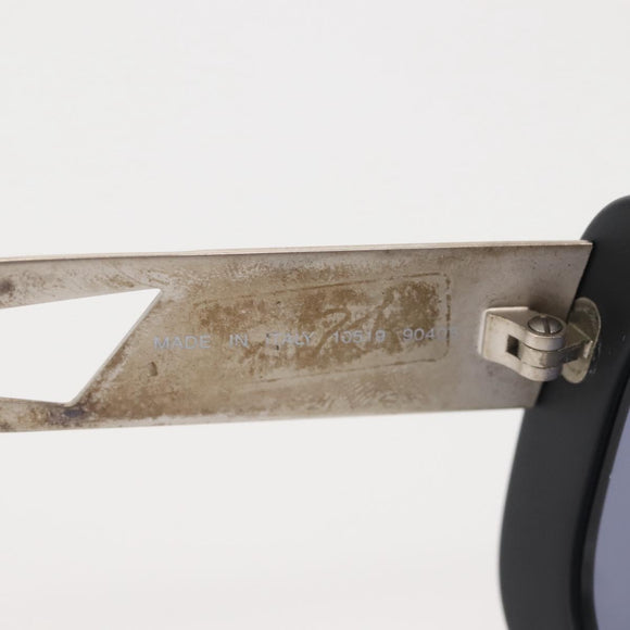 CHANEL Sunglasses Plastic Black CC Auth BA6232