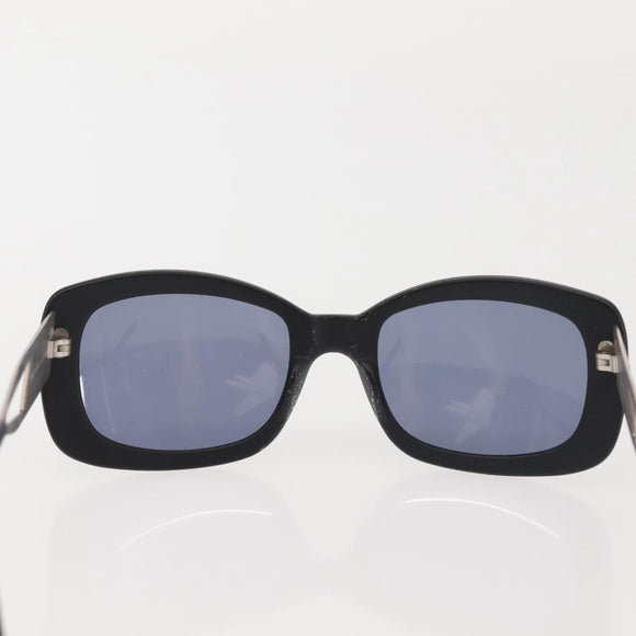 CHANEL Sunglasses Plastic Black CC Auth BA6232