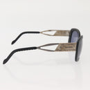 CHANEL Sunglasses Plastic Black CC Auth BA6232-8