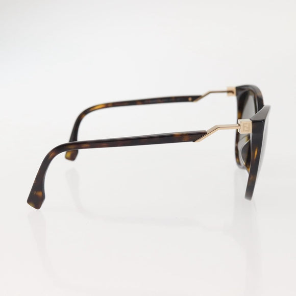 FENDI Sunglasses Plastic Brown Auth BA6233