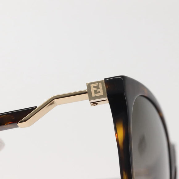 FENDI Sunglasses Plastic Brown Auth BA6233