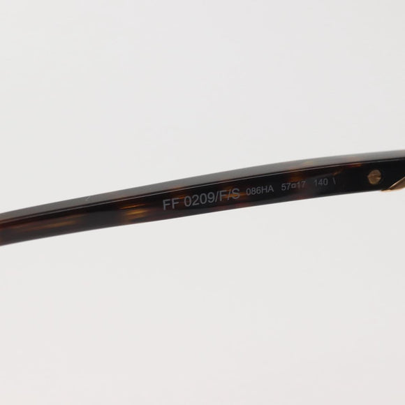 FENDI Sunglasses Plastic Brown Auth BA6233