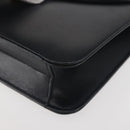 Christian Dior Chain Shoulder Bag Leather Navy Gold Auth BA6234-14