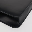 Christian Dior Chain Shoulder Bag Leather Navy Gold Auth BA6234-15