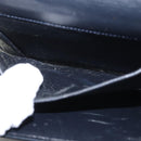 Christian Dior Chain Shoulder Bag Leather Navy Gold Auth BA6234-12