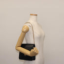 Christian Dior Chain Shoulder Bag Leather Navy Gold Auth BA6234-21