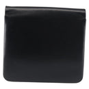 Christian Dior Chain Shoulder Bag Leather Navy Gold Auth BA6234-2