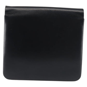 Christian Dior Chain Shoulder Bag Leather Navy Gold Auth BA6234 - 0