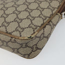 GUCCI GG Plus Supreme Shoulder Bag PVC Leather Beige Gold Auth BA6237-9