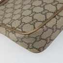 GUCCI GG Plus Supreme Shoulder Bag PVC Leather Beige Gold Auth BA6237-14