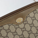 GUCCI GG Plus Supreme Shoulder Bag PVC Leather Beige Gold Auth BA6237-17
