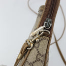 GUCCI GG Plus Supreme Shoulder Bag PVC Leather Beige Gold Auth BA6237-10