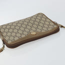 GUCCI GG Plus Supreme Shoulder Bag PVC Leather Beige Gold Auth BA6237-6