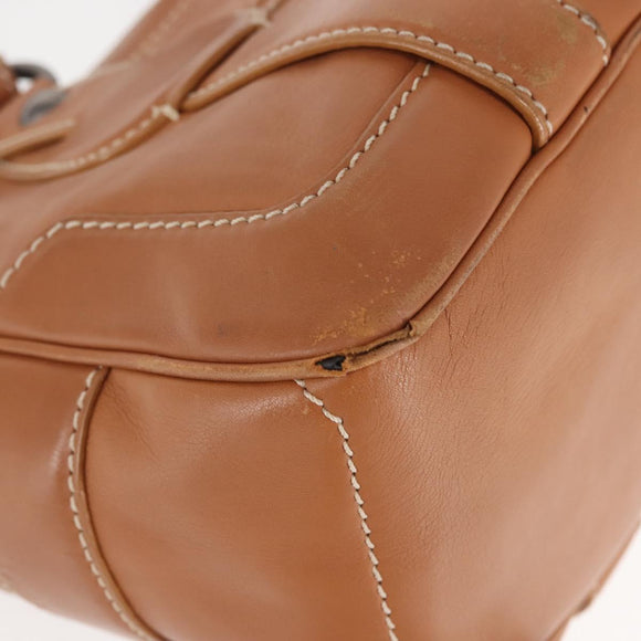 CELINE Boogie bag Hand Bag Leather Brown Auth BA6238