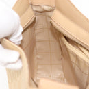 CELINE C Macadam Canvas Shoulder Bag Beige Gold Auth BA6239-20