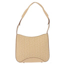 CELINE C Macadam Canvas Shoulder Bag Beige Gold Auth BA6239-13